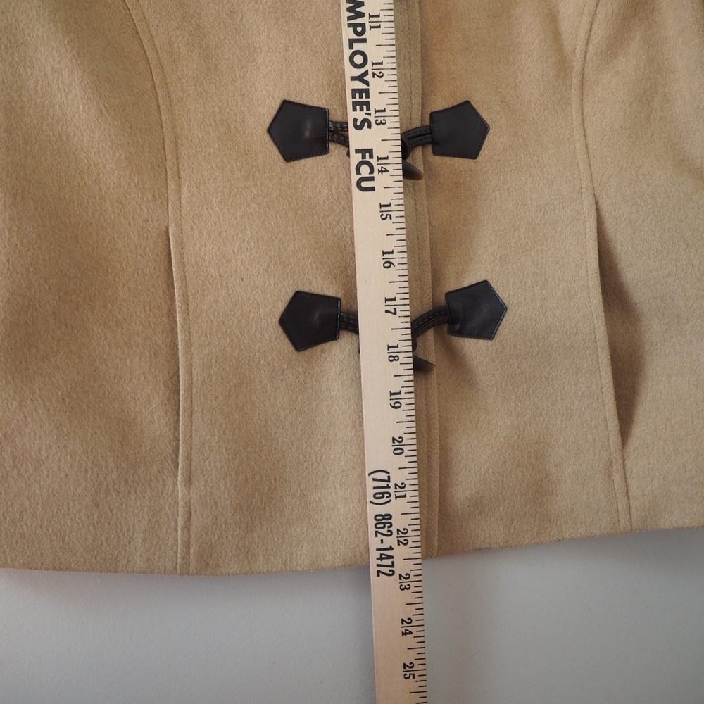 Vintage Talbots Camel Hair Jacket Women's Size 6 Petite Toggle Pea Coat Italy - Picture 14 of 15